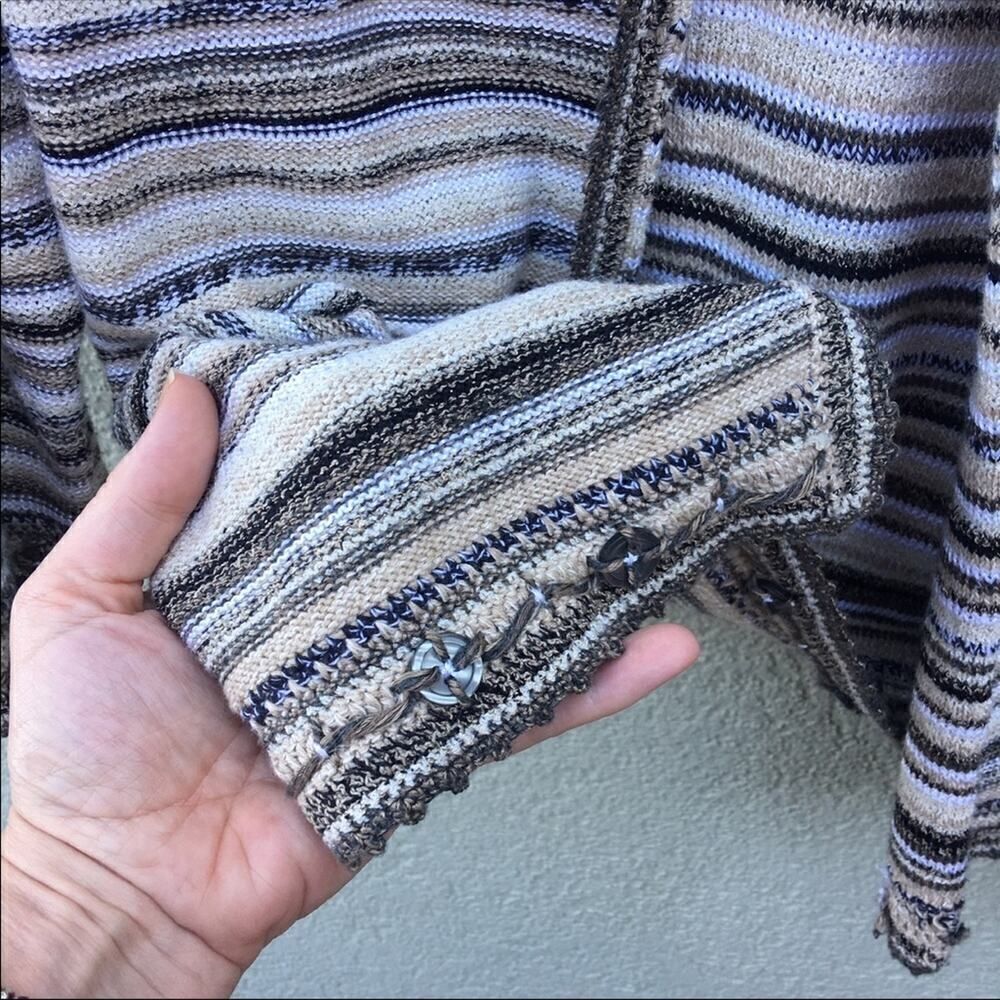 Talbots Striped Button-Down Cardigan - Picture 6 of 8